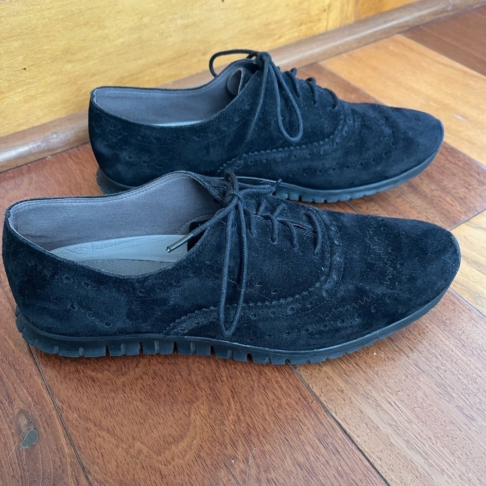 Cole Haan Zerogrand Black WingTip Oxfords Sneakers Women Size 9.5 B